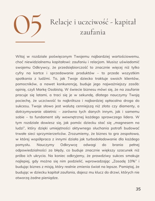 Bonusowy rozdział: Relacje i uczciwość, kapitał zaufania
